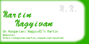 martin nagyivan business card